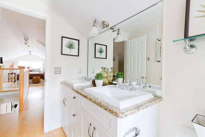 clean simple when decorating or staging the bathroom, bathroom ideas, home decor, real estate, Upstairs Guest Bath Photo courtesy of No Vacancy