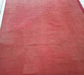 painting faded jute rug for my porch, flooring, painting, porches, Faded red rug