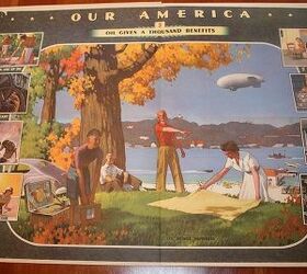 vintage finds from a dumpster, home decor, 1960 s Coke Our America Poster