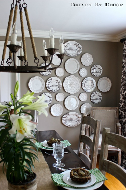 creating a decorative plate wall, dining room ideas, home decor, wall decor