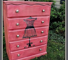 discarded dresser turned dress form beauty, painted furniture, The finished Dress form dresser