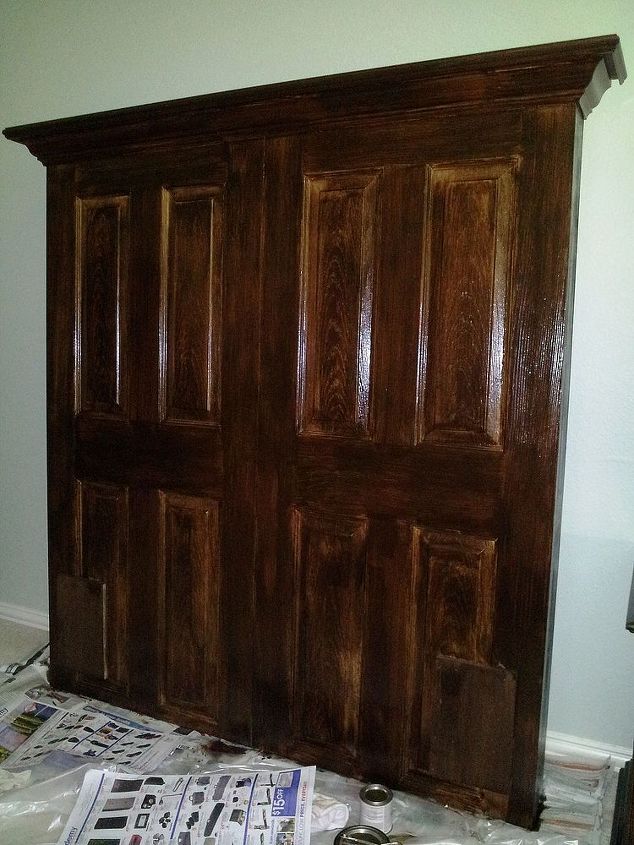 inexpensive door headboard, bedroom ideas, home decor, This is the finished product Our Customer emailed this to us after they added their own finishing touches