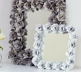paper flower frames ornaments diy wednesday, crafts, Great for home decoration even ideal for a gift this creative flower ornament frame can be both used for used for mirrors and photos It s easy to make and gives you opportunity to experiment with paint spray colors