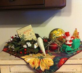 have a very vintage christmas, seasonal holiday d cor, A small vignette on another child s cupboard