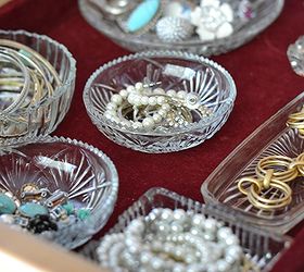 easy decorative ways to organize your jewelry, organizing, Get Organized with small dishes to corral your small earrings rings pins and bracelets