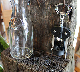 salvaged industrial wine caddy, painted furniture, woodworking projects, Perfect little are here to store the wine glass tags Or the nails fit bottles between the perfectly for a no tip area Of course add it anything else to hang like the openers and such