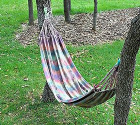 make your own tie dyed hammock, outdoor furniture, outdoor living, painted furniture
