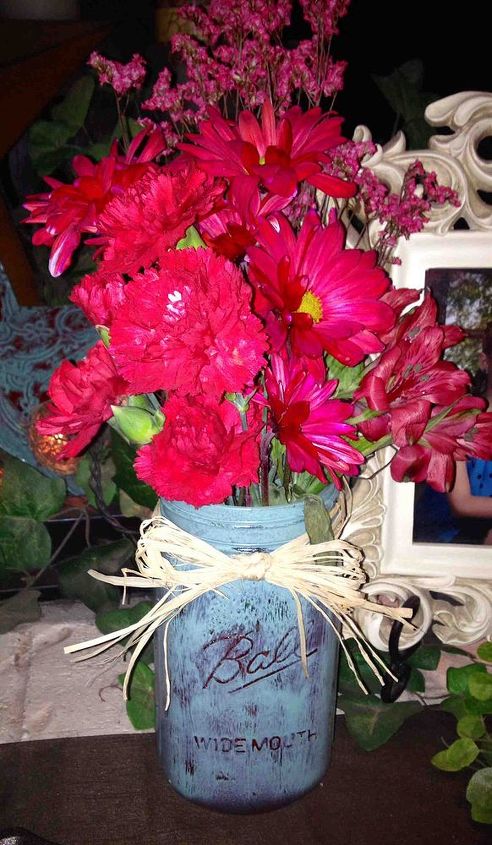 mason jar flower vase, crafts, mason jars