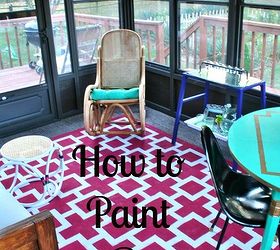 10 projects to inspire you, diy, how to, pallet, How to paint a rug and get this cool pattern with a paint sprayer