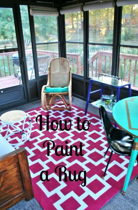 10 projects to inspire you, diy, how to, pallet, How to paint a rug and get this cool pattern with a paint sprayer