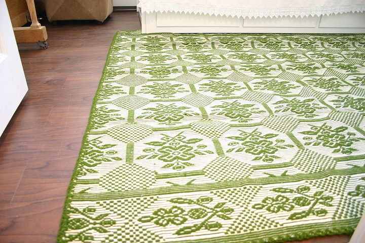 whoever said a blanket can t be a rug was wrong, flooring, repurposing upcycling