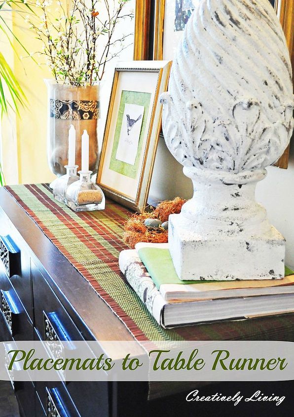 turn your placemats into a table runner, repurposing upcycling