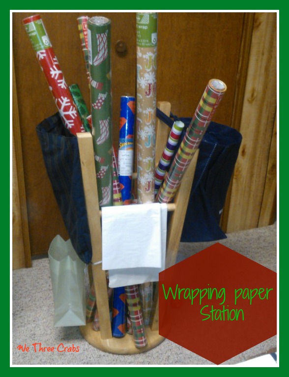 wrapping paper station, cleaning tips