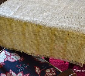 how to make a diy burlap table runner the easy way, crafts, seasonal holiday decor, Leave about 6 inches on each end allowing the table runner to fall over the edge of the table
