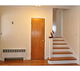 entryway before and after, foyer, home decor, painting, The entryway started off with dark doors and neutral walls