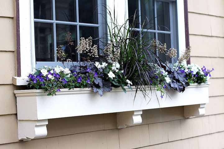 window box samples, curb appeal, gardening, window treatments, windows, Summer shade window box