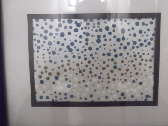 diy abstract art, crafts, home decor, I used the back end of a paintbrush dipped in paint to make these dots