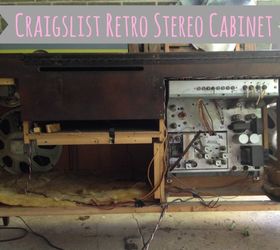 retro stereo cabinet transformation, kitchen cabinets, painted furniture, repurposing upcycling, A peek inside the back