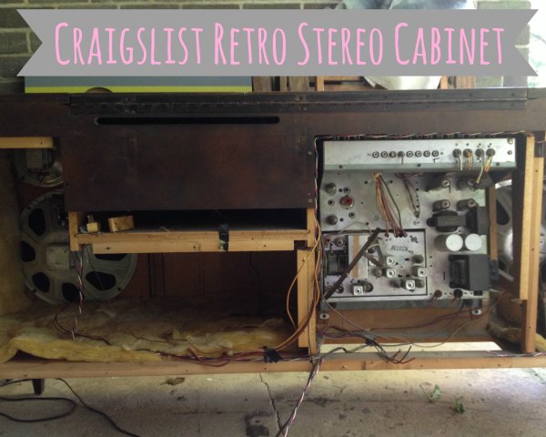retro stereo cabinet transformation, kitchen cabinets, painted furniture, repurposing upcycling, A peek inside the back