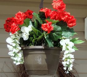 DIY Faux Floral Hanging Baskets