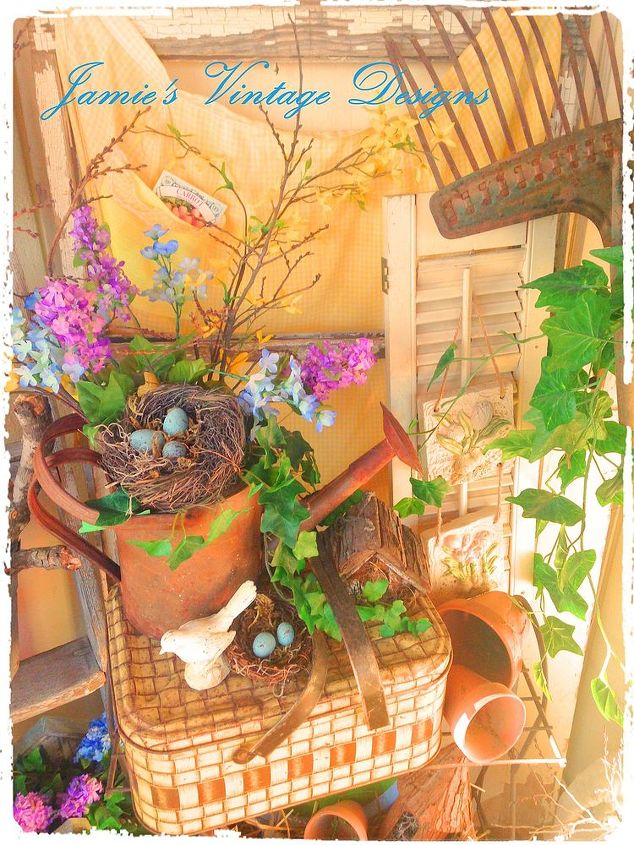 spring garden porch, porches, seasonal holiday decor