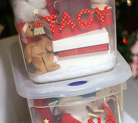 how to organize christmas once and for all, organizing, seasonal holiday decor, wreaths, Each of my kids has their own little tree and this year I ll be replacing our old soft sided ornament box with this great idea from Tip Junkie www tipjunkie com storing each child s decorations inside their own labeled bin