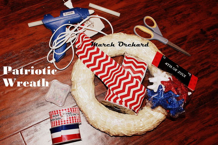 patriotic wreath tutorial, crafts, patriotic decor ideas, seasonal holiday decor, wreaths