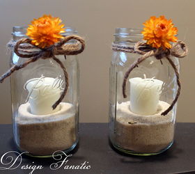 super simple mason jar candles for fall, crafts, mason jars, patio