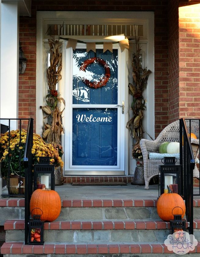 fall porch tour, porches, seasonal holiday decor