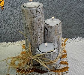 a branch candle holder set, crafts, Perfect Fall decor piece or for a beach themed room Tie them together to form one unit