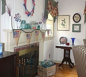 4th of july mantel with a vintage touch, patriotic decor ideas, seasonal holiday d cor, wreaths