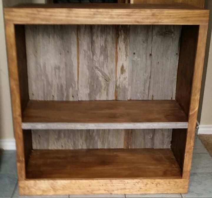 barn wood bookshelves, outdoor living, repurposing upcycling, shelving ideas, woodworking projects