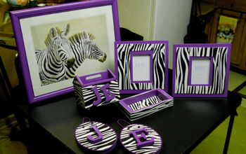 Zebra Print Projects With Purple Accents