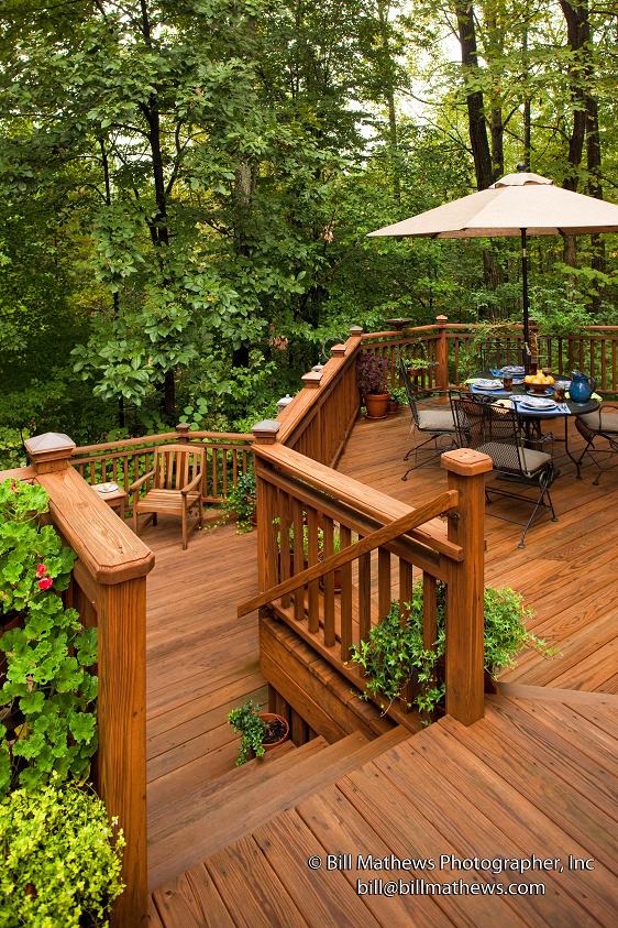 beautiful transition to backyard landscaping, decks, gardening, outdoor living