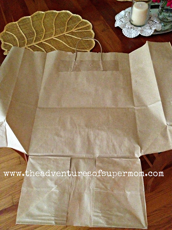 recycling a paper bag into gift wrap with a handle, crafts, repurposing upcycling