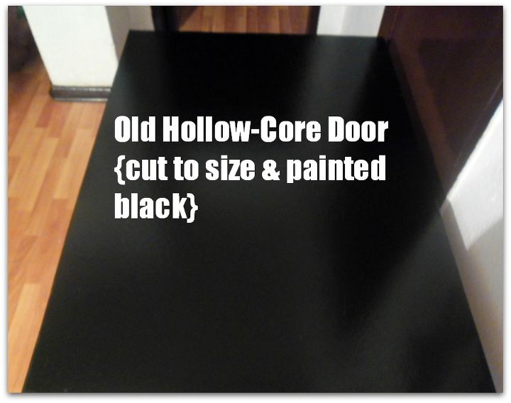headboard with adjustable bed lamp made from an old door, diy, painted furniture, repurposing upcycling, Door has been cut to size filled the hollow end and painted black