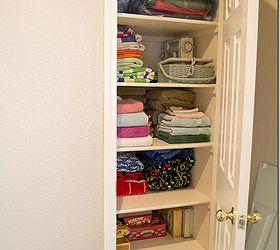 easy steps to simplify your linen closet, cleaning tips, closet, stairs