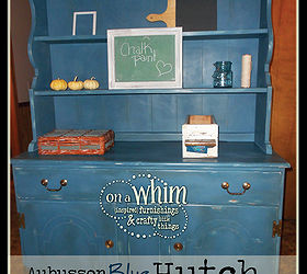 aubusson blue annie sloan chalk paint hutch, chalk paint, painted furniture