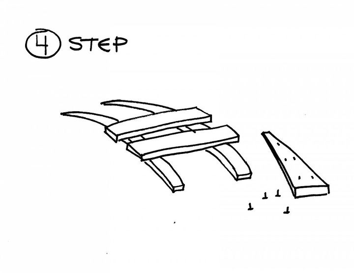 drawings for the bridge, diy, how to, woodworking projects, Once you remove the slabs of wood from pallet connect them to the two half pieces Like the image