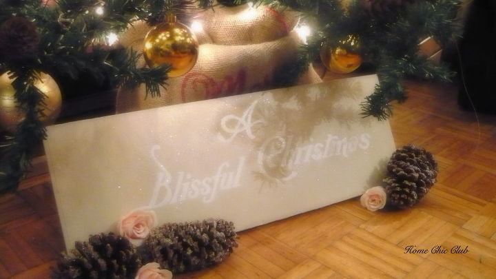 a blissful christmas sign, crafts, seasonal holiday decor