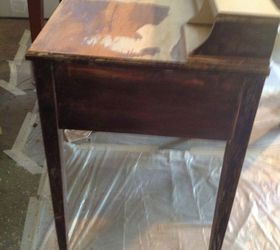 desk refinishing project, painted furniture