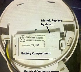 january maintenance checklist, cleaning tips, doors, electrical, home maintenance repairs, how to, Time to vacuum the exterior of the smoke CO detectors change the battery and replace the unit if older than 5 years or per manufacturers replace date