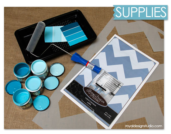 how to stencil chevron stripes with ombr pattern, diy, home decor, how to, paint colors, painting, wall decor, We ve found Behr Premium Plus paint to be some of the BEST paint for stenciling with a roller Read on for more tips