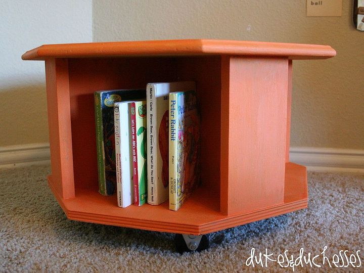 trash to treasure vintage table turned book caddy, chalk paint, painted furniture