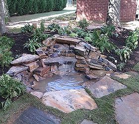 pond in a box, landscape, outdoor living, ponds water features