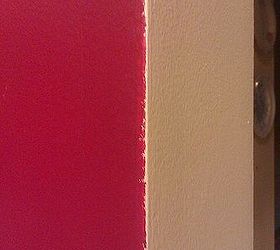 q my kitchen walls were painted a deep cranberry red by the previous homeowner i, painting, Kitchen to dining room transition