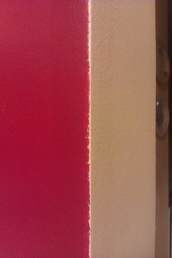 q my kitchen walls were painted a deep cranberry red by the previous homeowner i, painting, Kitchen to dining room transition