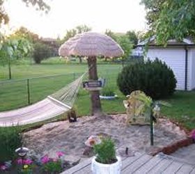spring is coming can t wait to hit my hammock in my own backyard beach, outdoor living, My little patch of Heaven