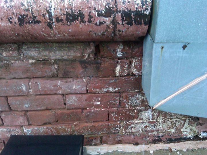 just because we have brick homes is no reason to slack on exterior maintenance note, concrete masonry, flooring, hardwood floors, sandy mortar lime s gone