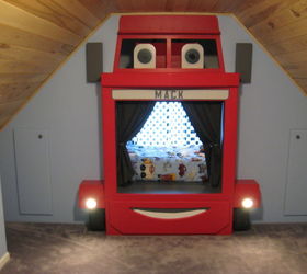 whimsical kid s rooms attic finish, bedroom ideas, home decor, mack the truck yeah those are real tires and headlights